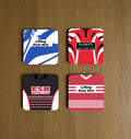 Leigh Leopards Retro Kit Coasters
