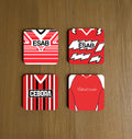 Salford Red Devils Retro Kit Coasters