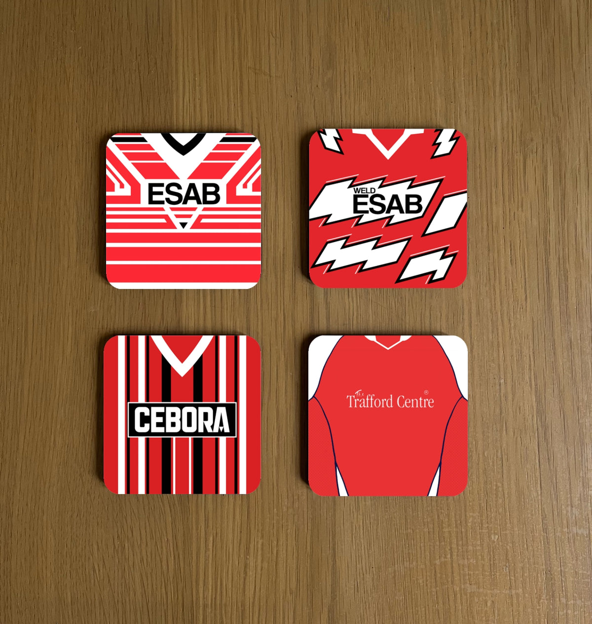 Salford Red Devils Retro Kit Coasters