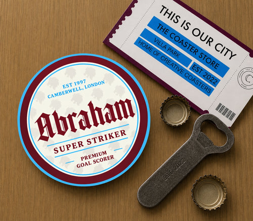 Aston Villa Coasters Pack of 10 or Individual Coasters