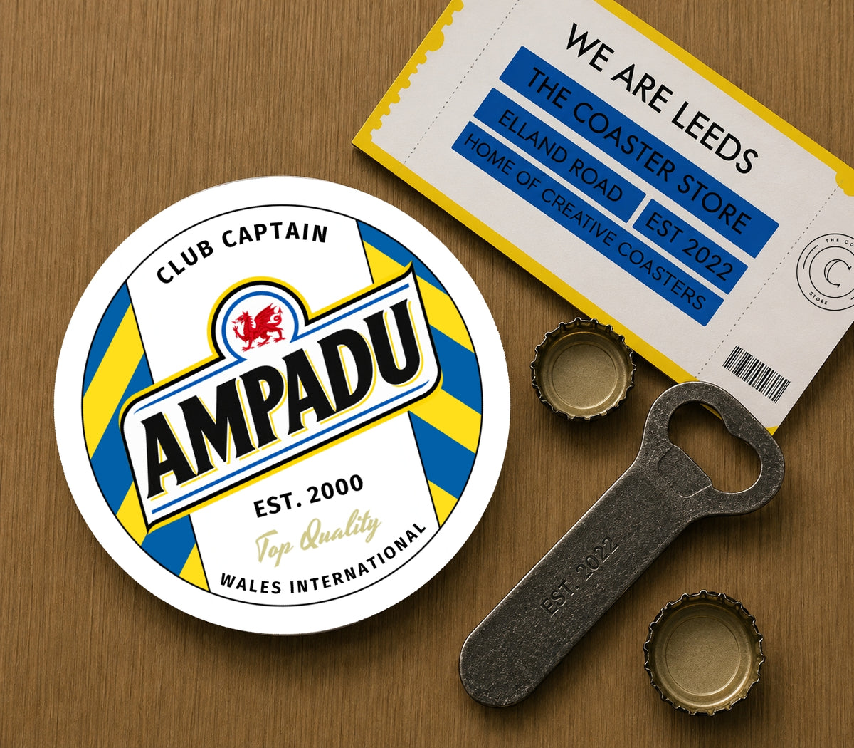 Leeds United Coasters Pack of 10 or Individual Coasters
