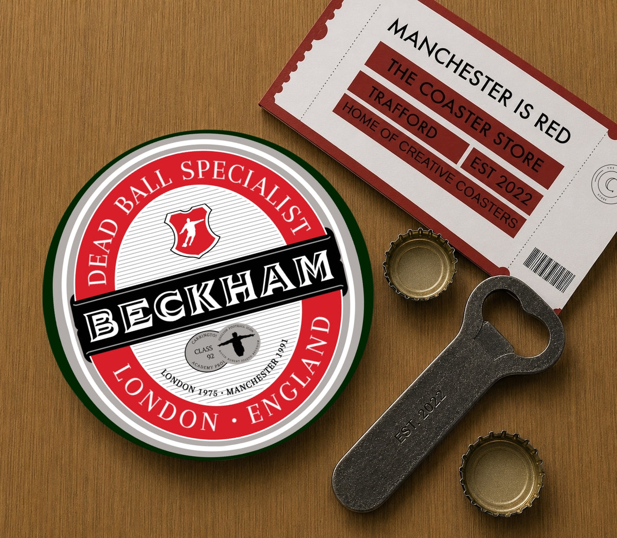 Manchester United Legends Coasters Pack of 10 or Individual Coasters