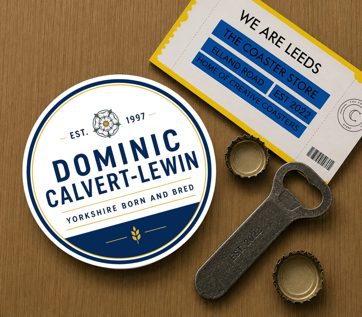 Leeds United Coasters Pack of 10 or Individual Coasters