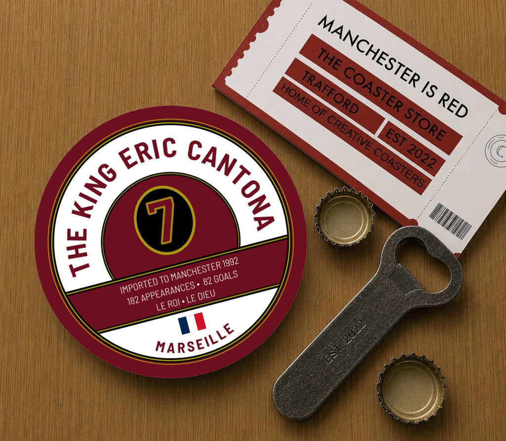 Manchester United Legends Coasters Pack of 10 or Individual Coasters