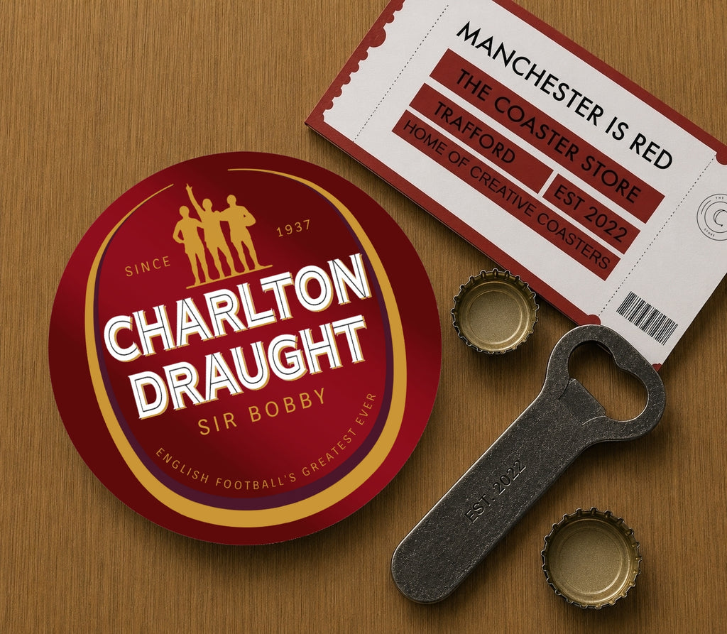 Manchester United Legends Coasters Pack of 10 or Individual Coasters