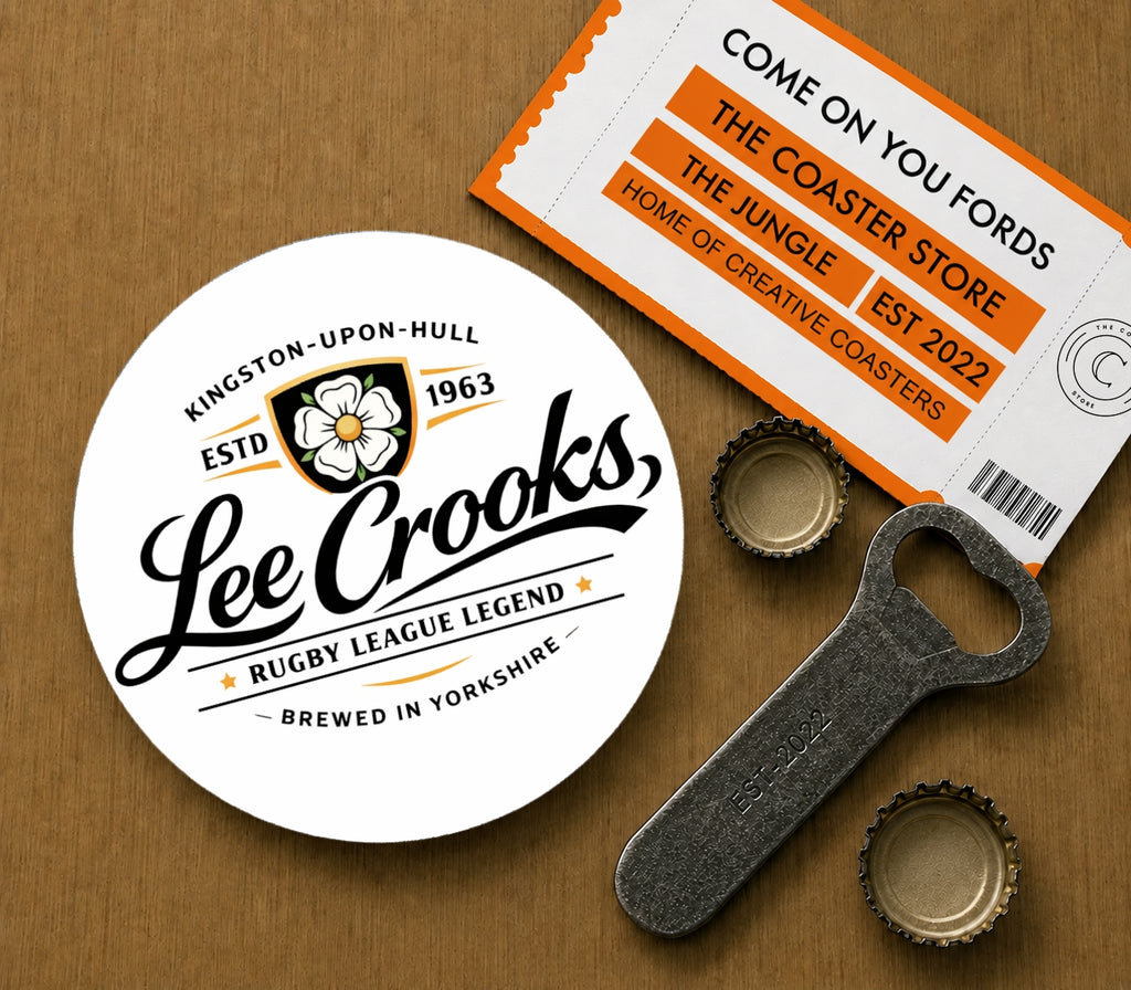 Castleford Tigers Legends Coasters Pack of 10 or Individual Coasters