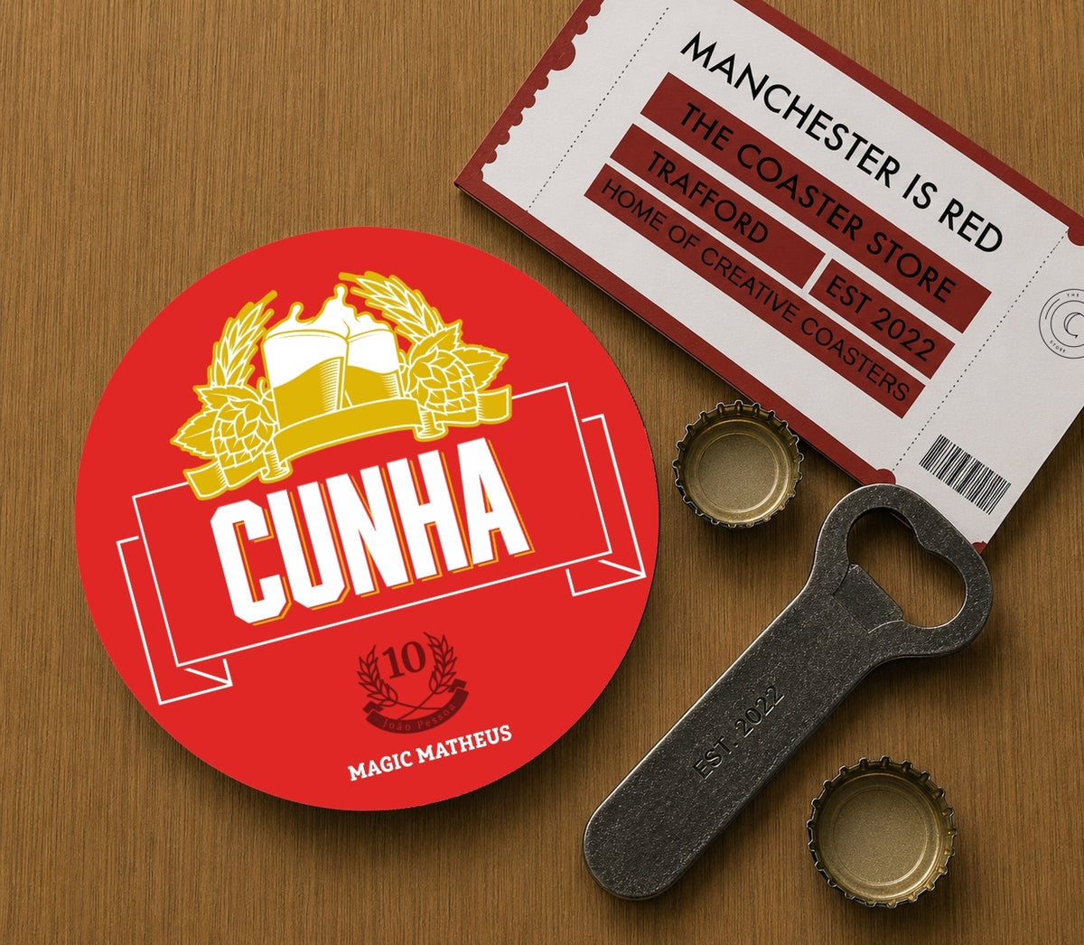 Manchester United Coasters Pack of 10 or Individual Coasters