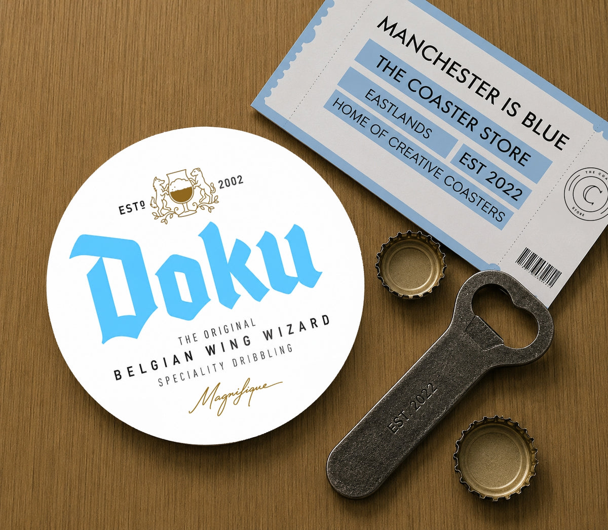 Manchester City Coasters Pack of 10 or Individual Coasters