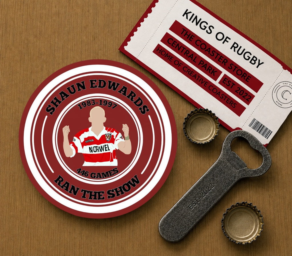 Wigan Warriors Legends Coasters Pack of 16 or Individual Coasters