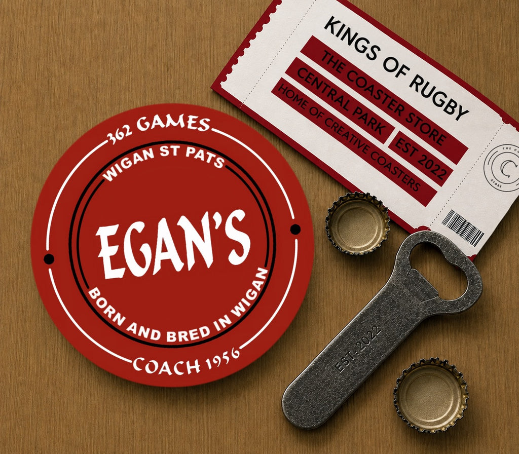Wigan Warriors Legends Coasters Pack of 16 or Individual Coasters