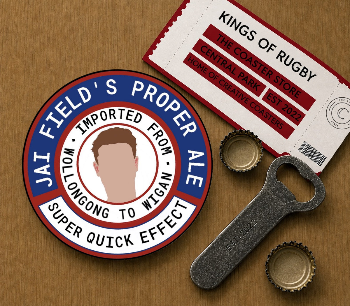 Wigan Warriors Coasters Pack of 10 or Individual Coasters (Pack 1)