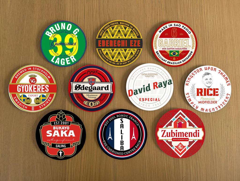 Arsenal Coasters Pack of 10 or Individual Coasters