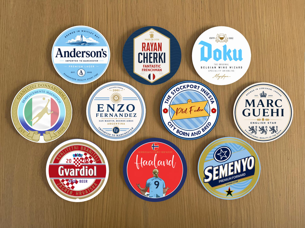 Manchester City Coasters Pack of 10 or Individual Coasters