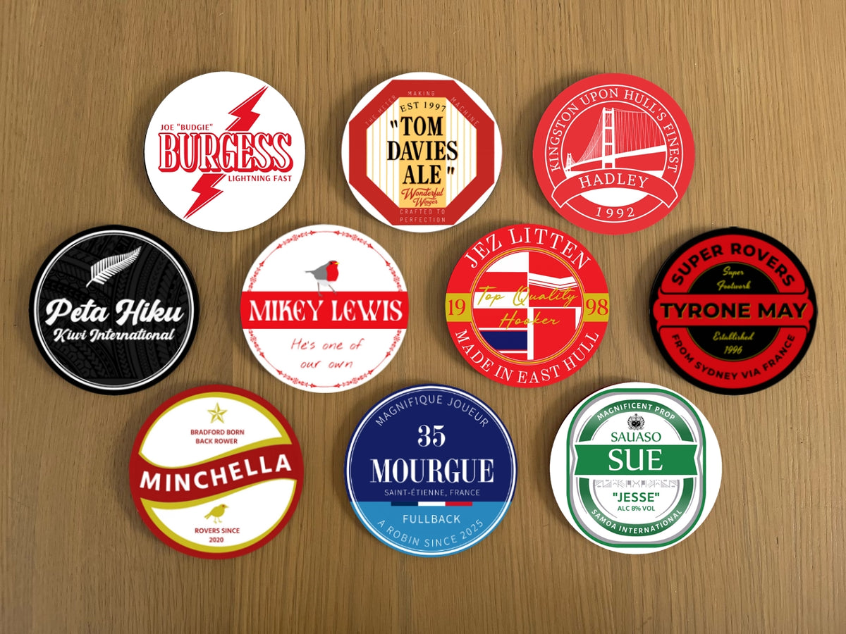 Hull KR Coasters Pack of 10 or Individual Coasters