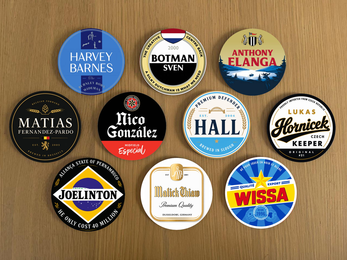 Newcastle United Coasters Pack of 10 or Individual Coasters