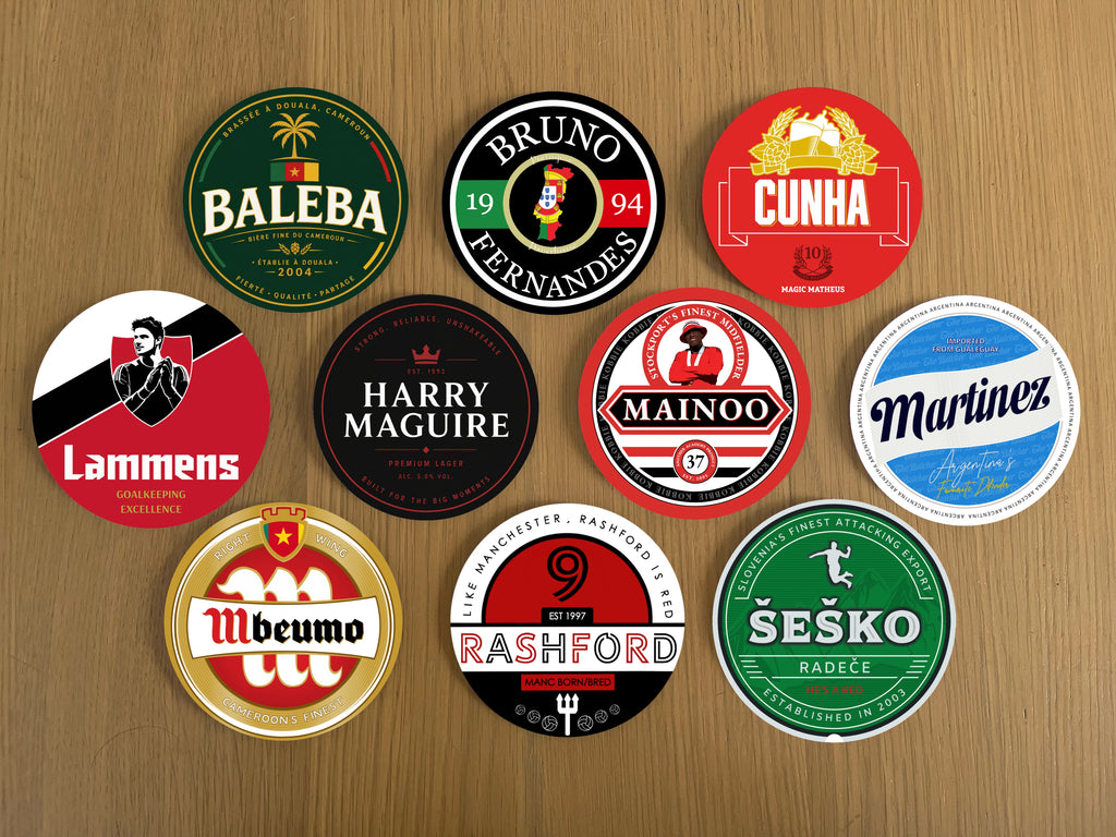 Manchester United Coasters Pack of 10 or Individual Coasters