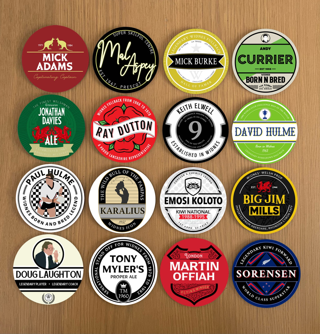Widnes Vikings Legends Coasters Pack of 16 or Individual Coasters