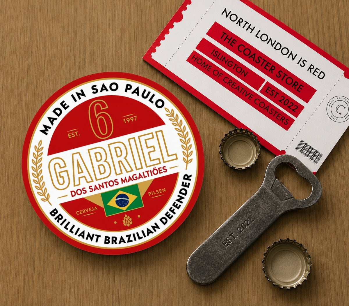 Arsenal Coasters Pack of 10 or Individual Coasters