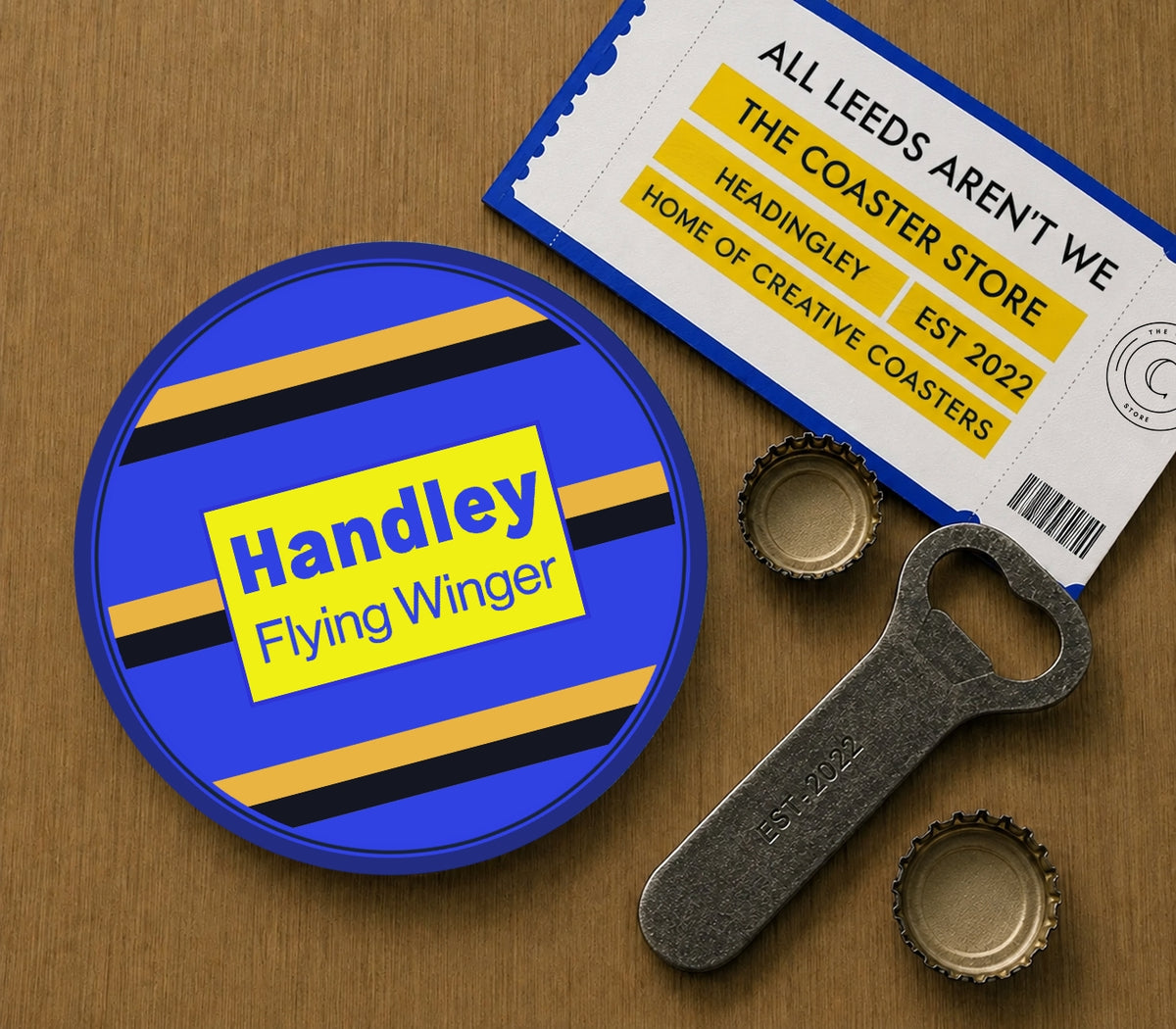 Leeds Rhinos Coasters Pack of 10 or Individual Coasters