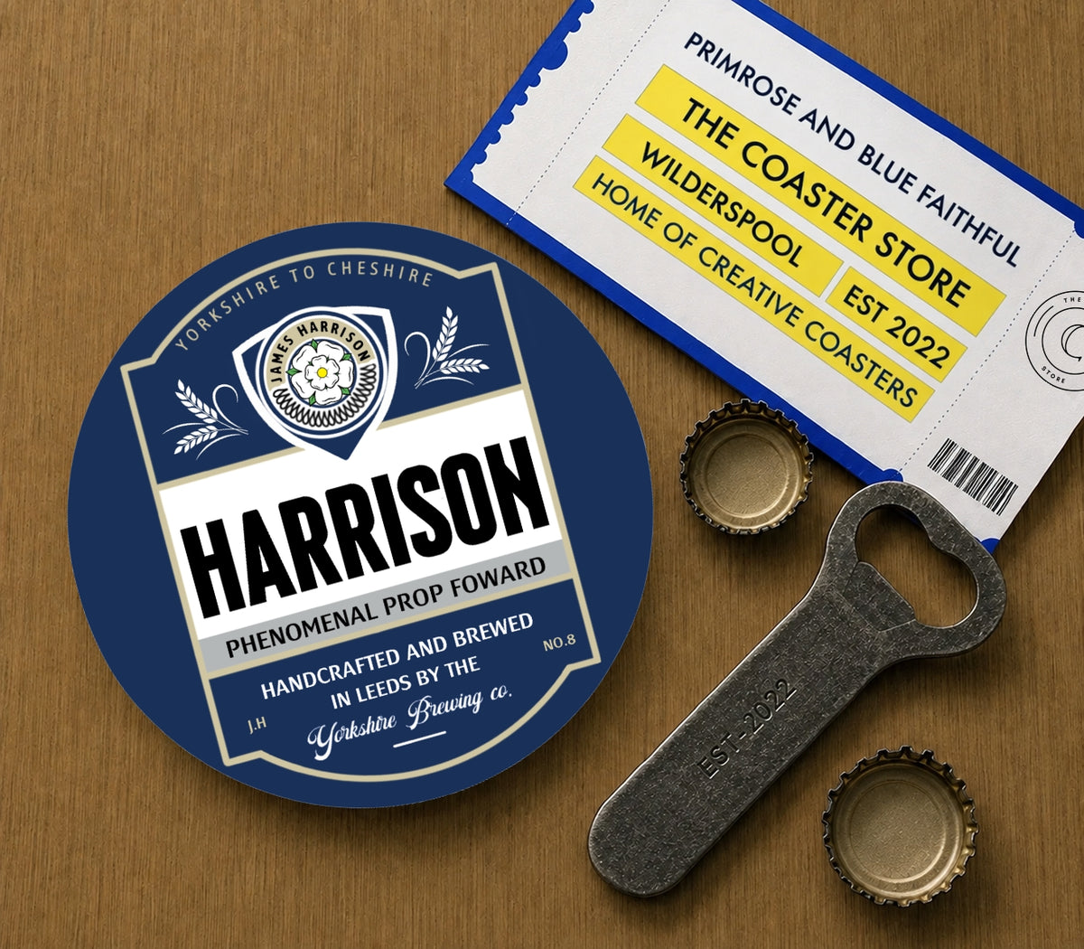 Warrington Wolves Coasters Pack of 10 or Individual Coasters
