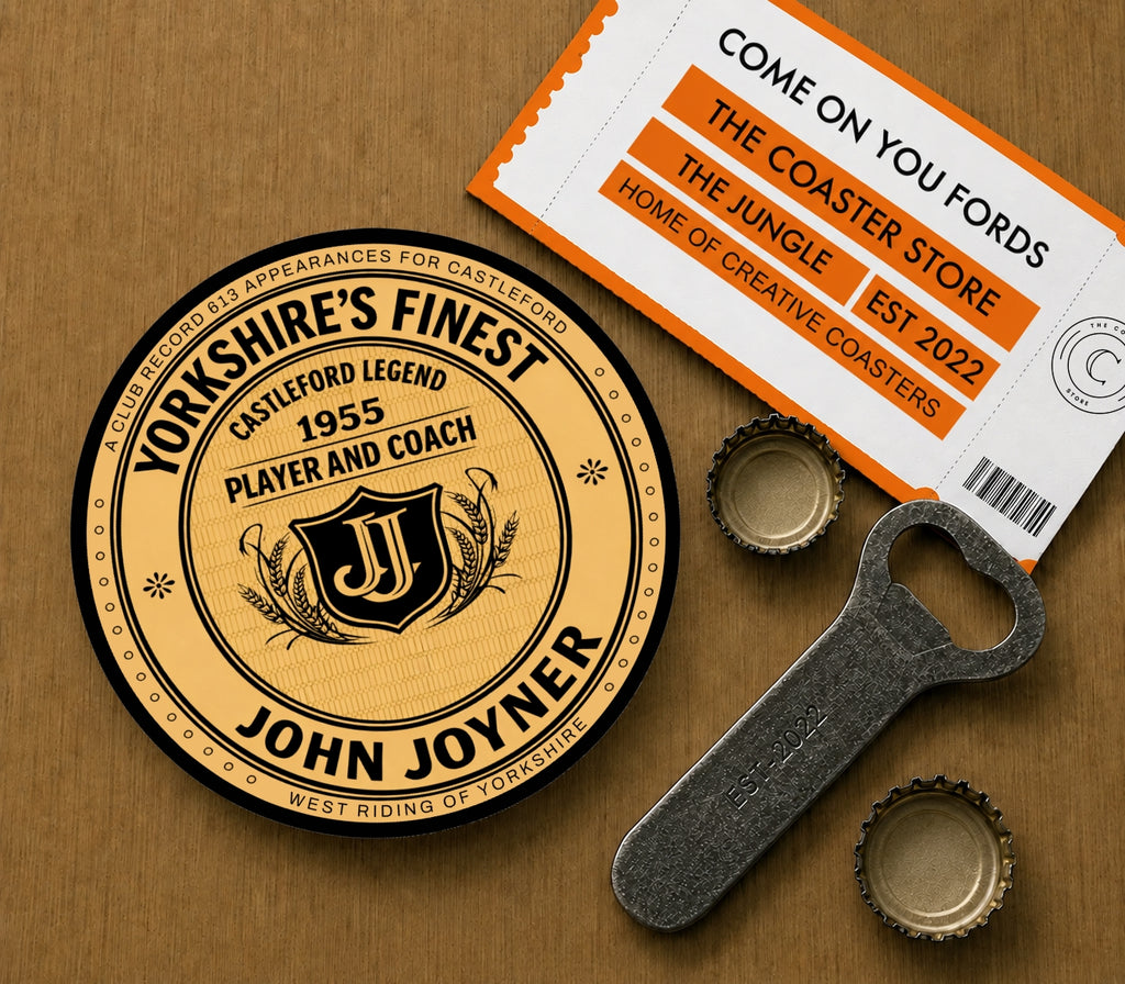 Castleford Tigers Legends Coasters Pack of 10 or Individual Coasters