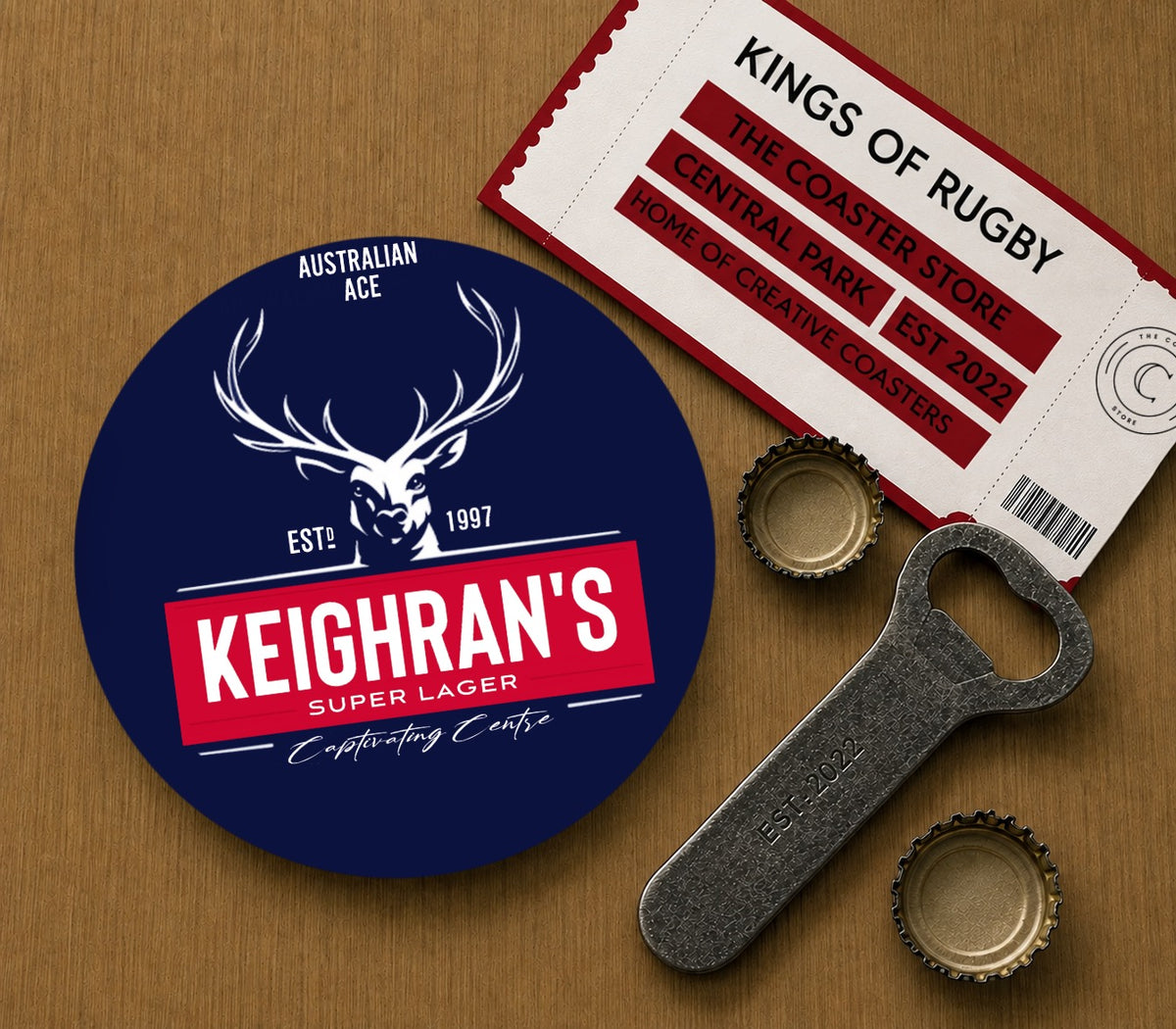 Wigan Warriors Coasters Pack of 10 or Individual Coasters (Pack 1)