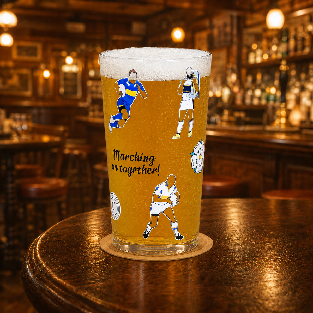 Leeds Rhinos Pint Glass