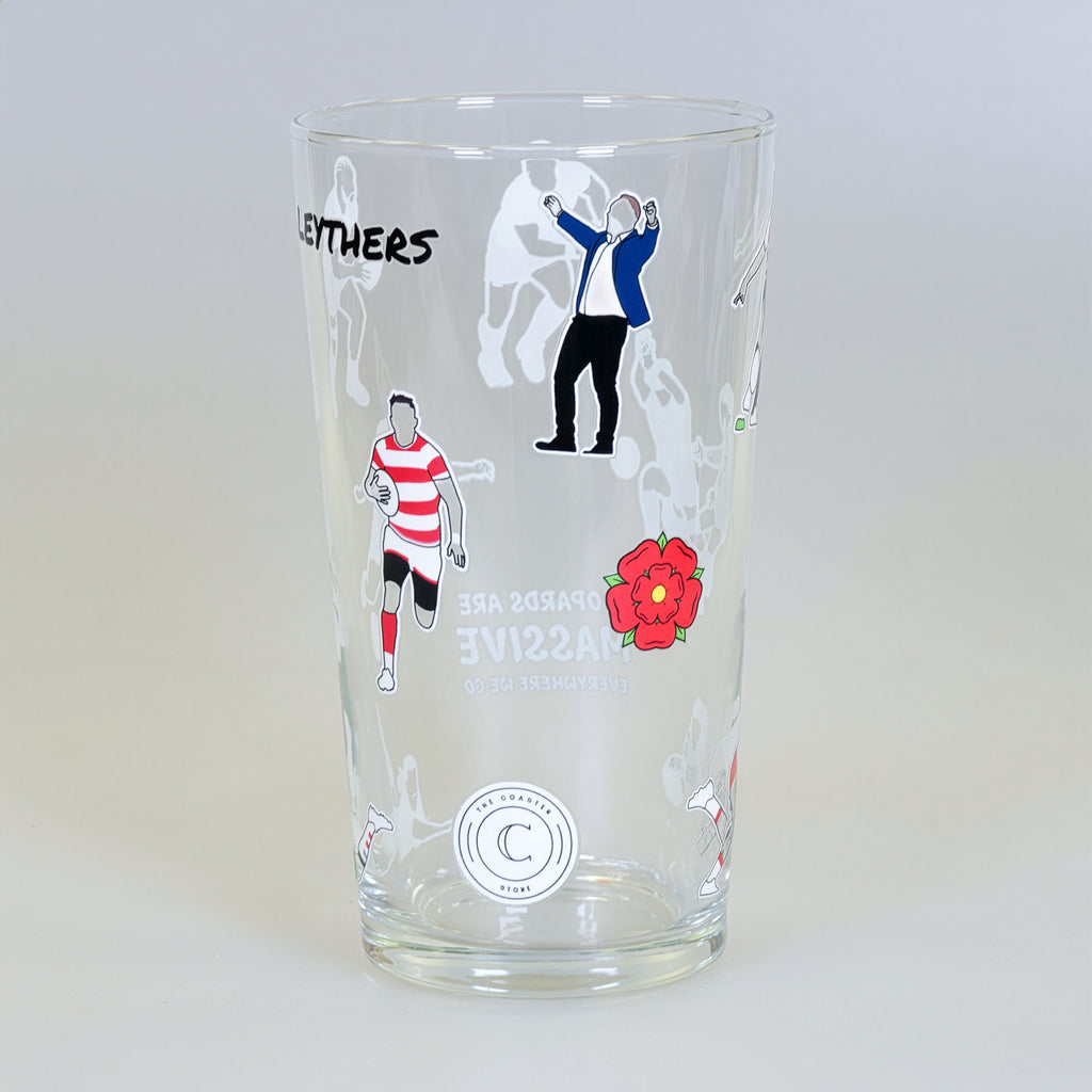 Leigh Leopards Pint Glass