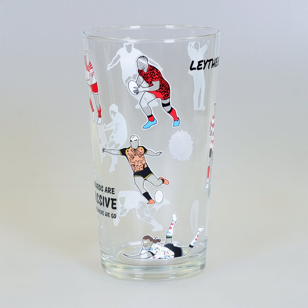 Leigh Leopards Pint Glass