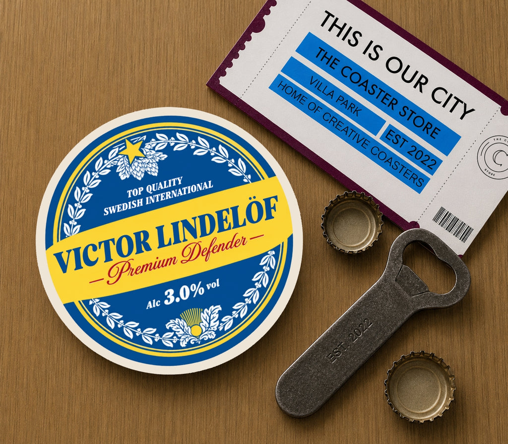 Aston Villa Coasters Pack of 10 or Individual Coasters