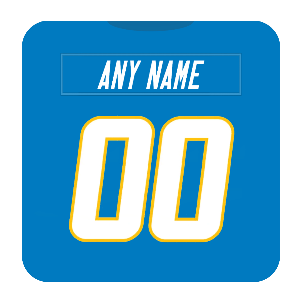 Los Angeles Chargers Coasters Any Name Any Number