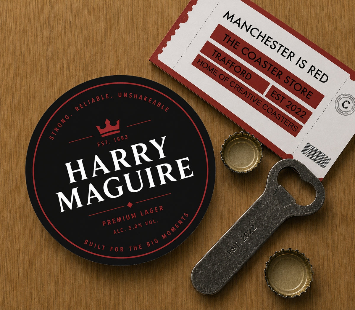Manchester United Coasters Pack of 10 or Individual Coasters