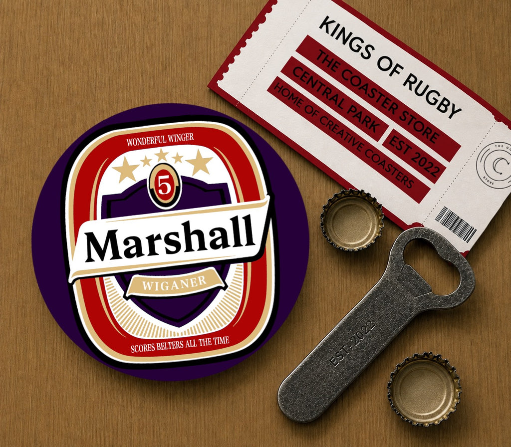 Wigan Warriors Coasters Pack of 10 or Individual Coasters (Pack 1)