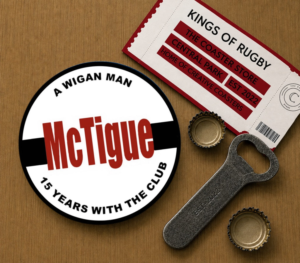 Wigan Warriors Legends Coasters Pack of 16 or Individual Coasters