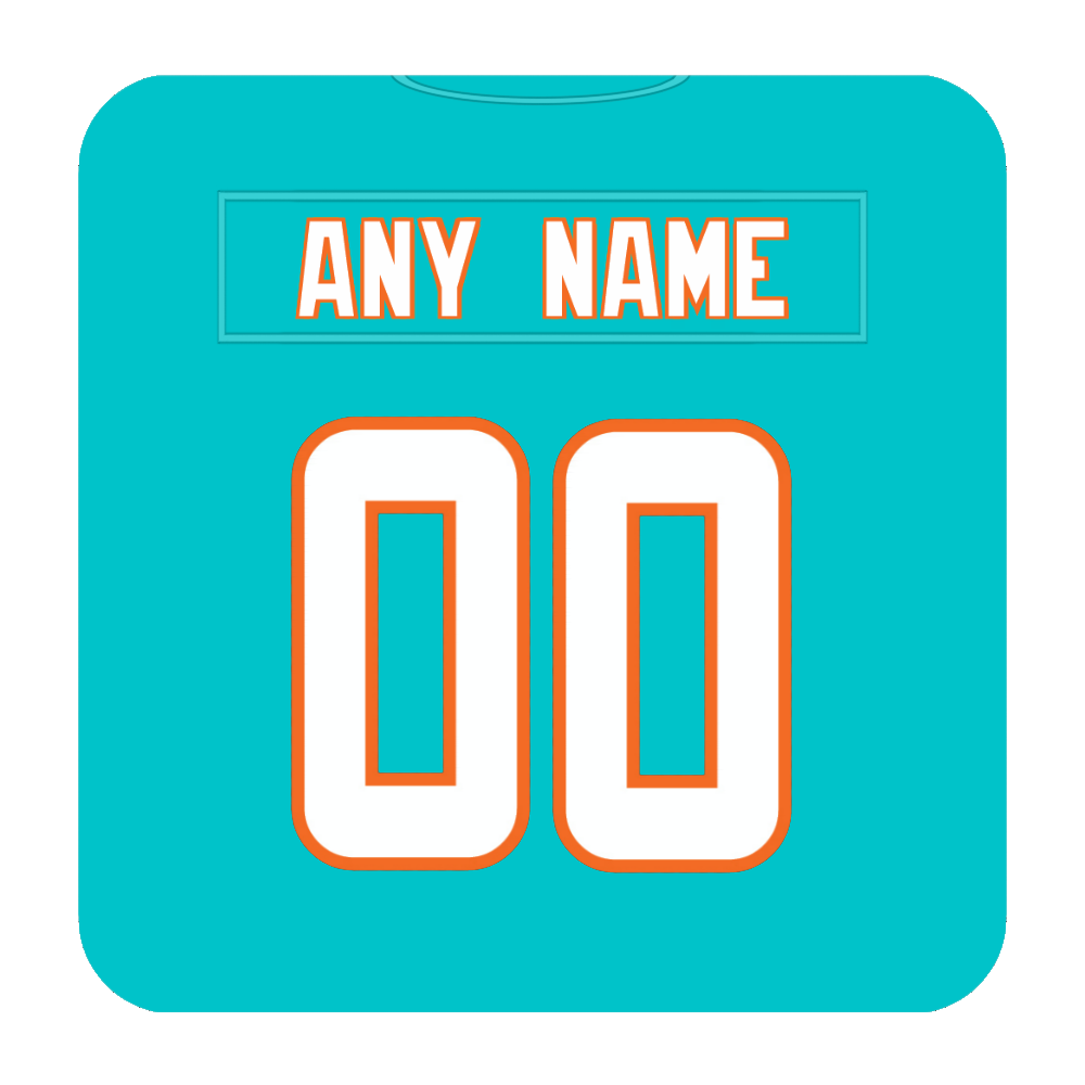 Miami Dolphins Coaster Any Name Any Number