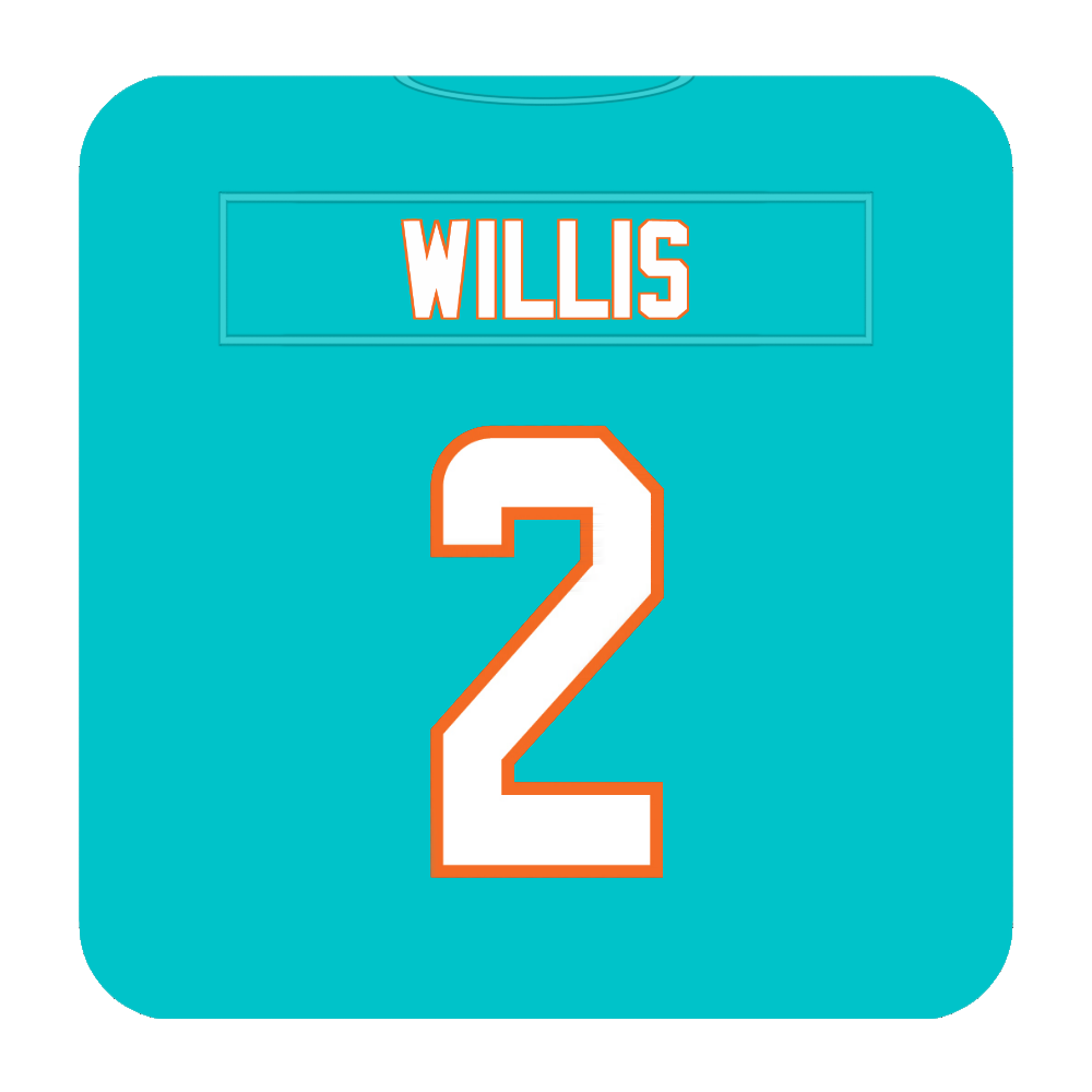 Miami Dolphins Coaster Any Name Any Number