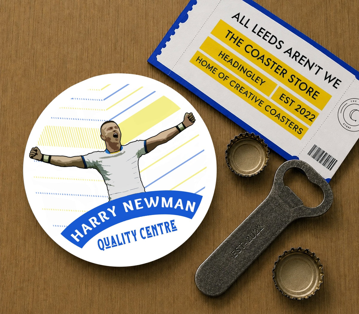 Leeds Rhinos Coasters Pack of 10 or Individual Coasters
