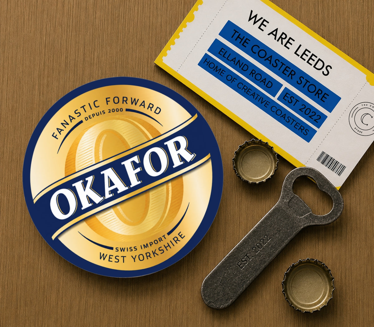 Leeds United Coasters Pack of 10 or Individual Coasters