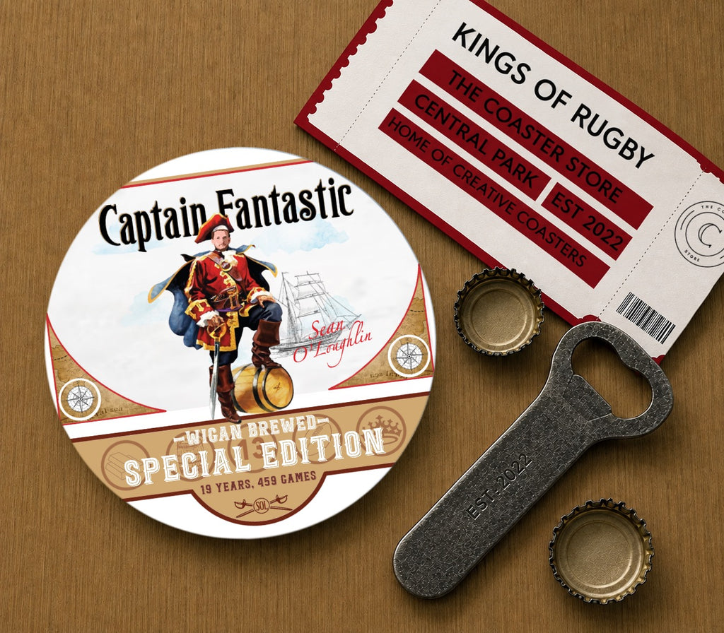 Wigan Warriors Legends Coasters Pack of 16 or Individual Coasters