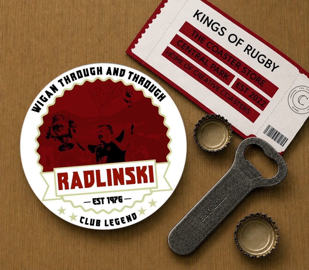 Wigan Warriors Legends Coasters Pack of 16 or Individual Coasters