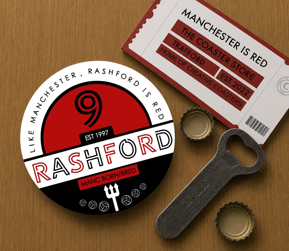 Manchester United Coasters Pack of 10 or Individual Coasters