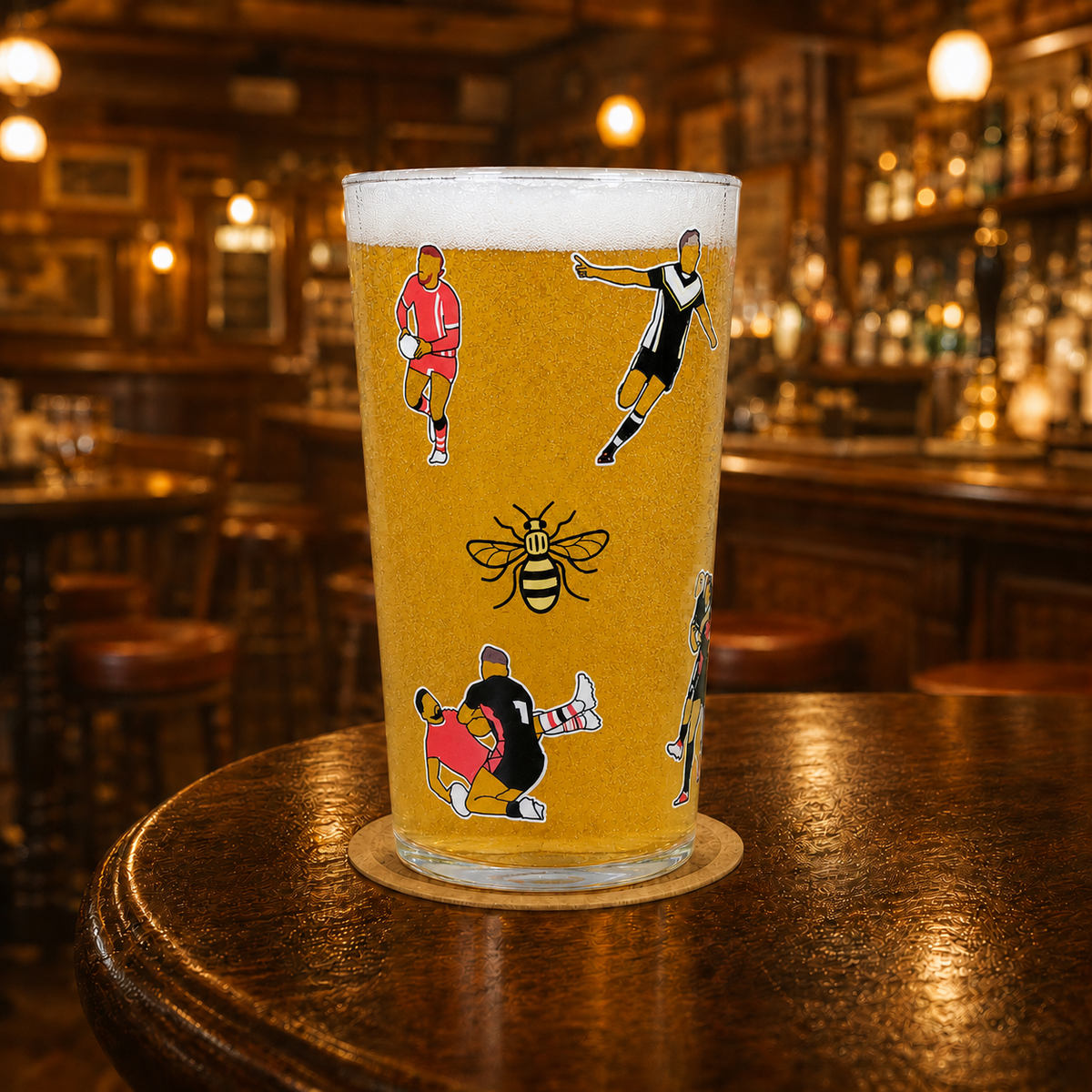 Salford Red Devils Pint Glass