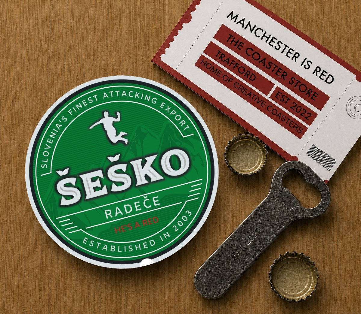 Manchester United Coasters Pack of 10 or Individual Coasters