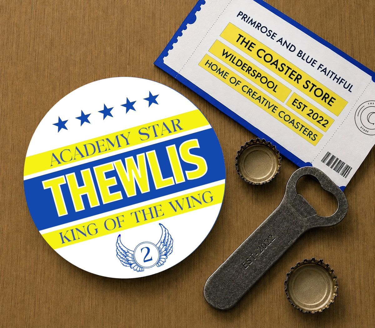 Warrington Wolves Coasters Pack of 10 or Individual Coasters