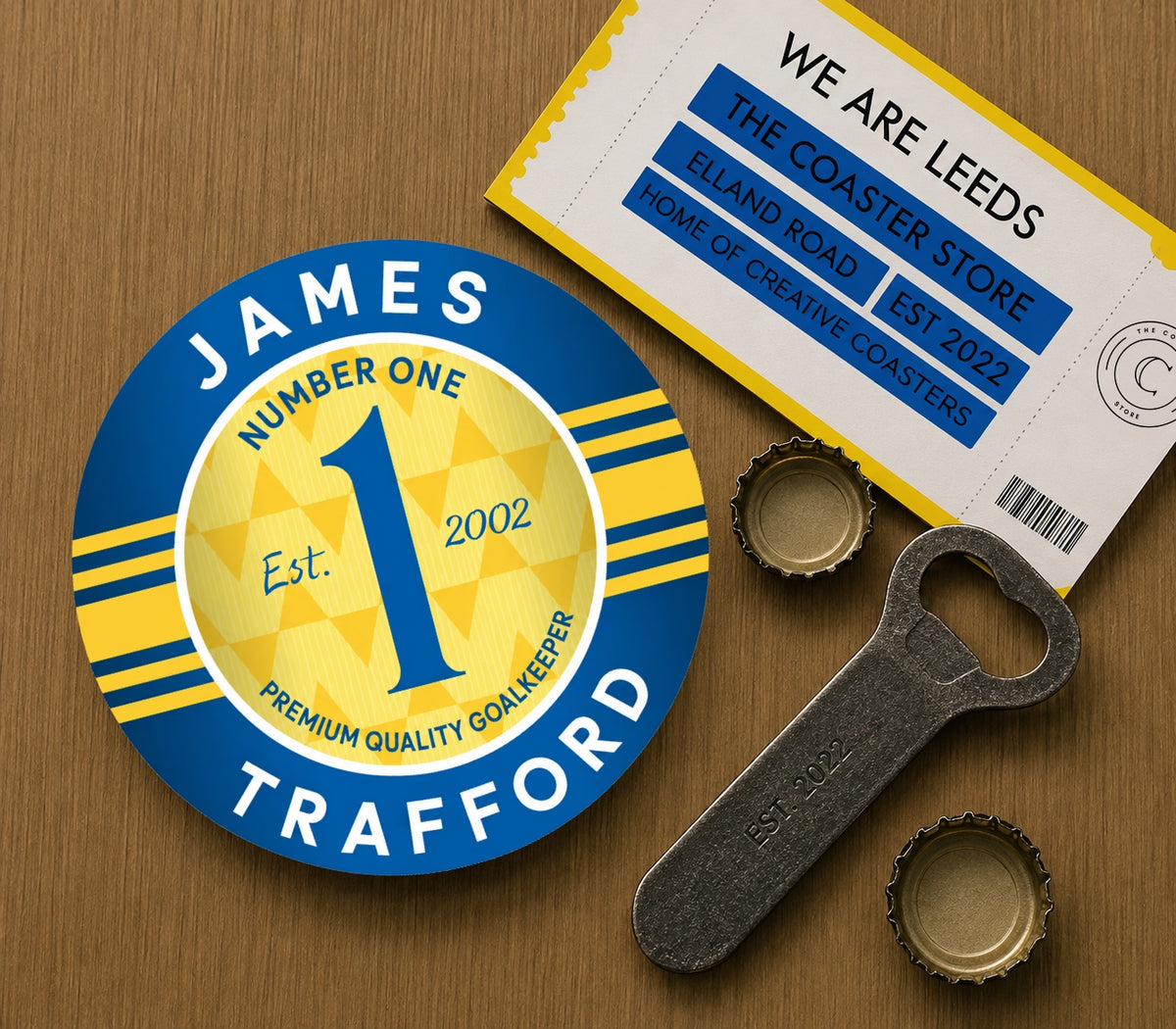 Leeds United Coasters Pack of 10 or Individual Coasters
