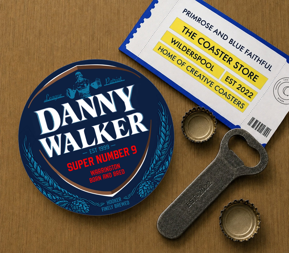 Warrington Wolves Coasters Pack of 10 or Individual Coasters