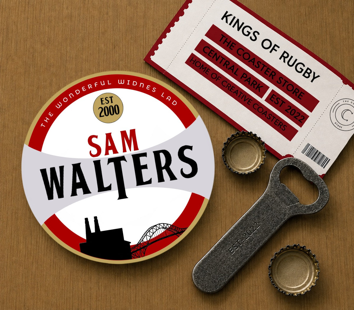 Wigan Warriors Coasters Pack of 10 or Individual Coasters (Pack 2)