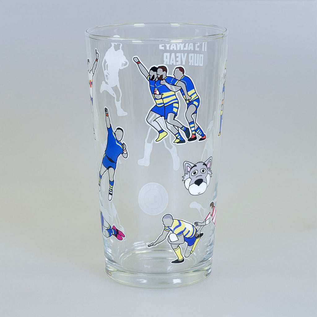 Warrington Wolves Pint Glass