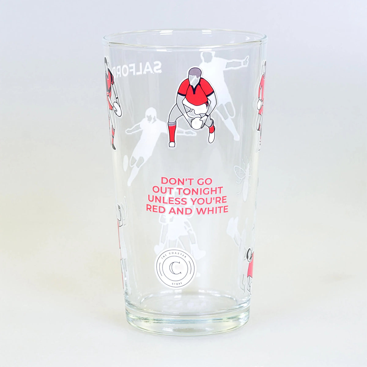Salford Red Devils Pint Glass