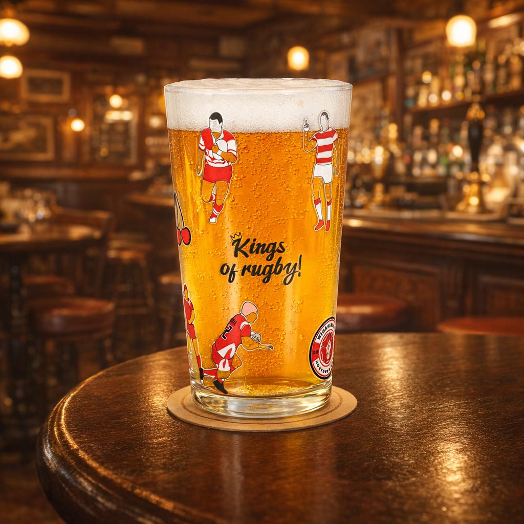 Wigan Warriors Pint Glass